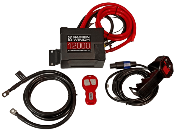 12 Volt Winch Control Box V2 - Complete with wireless controller | Carbon Offroad