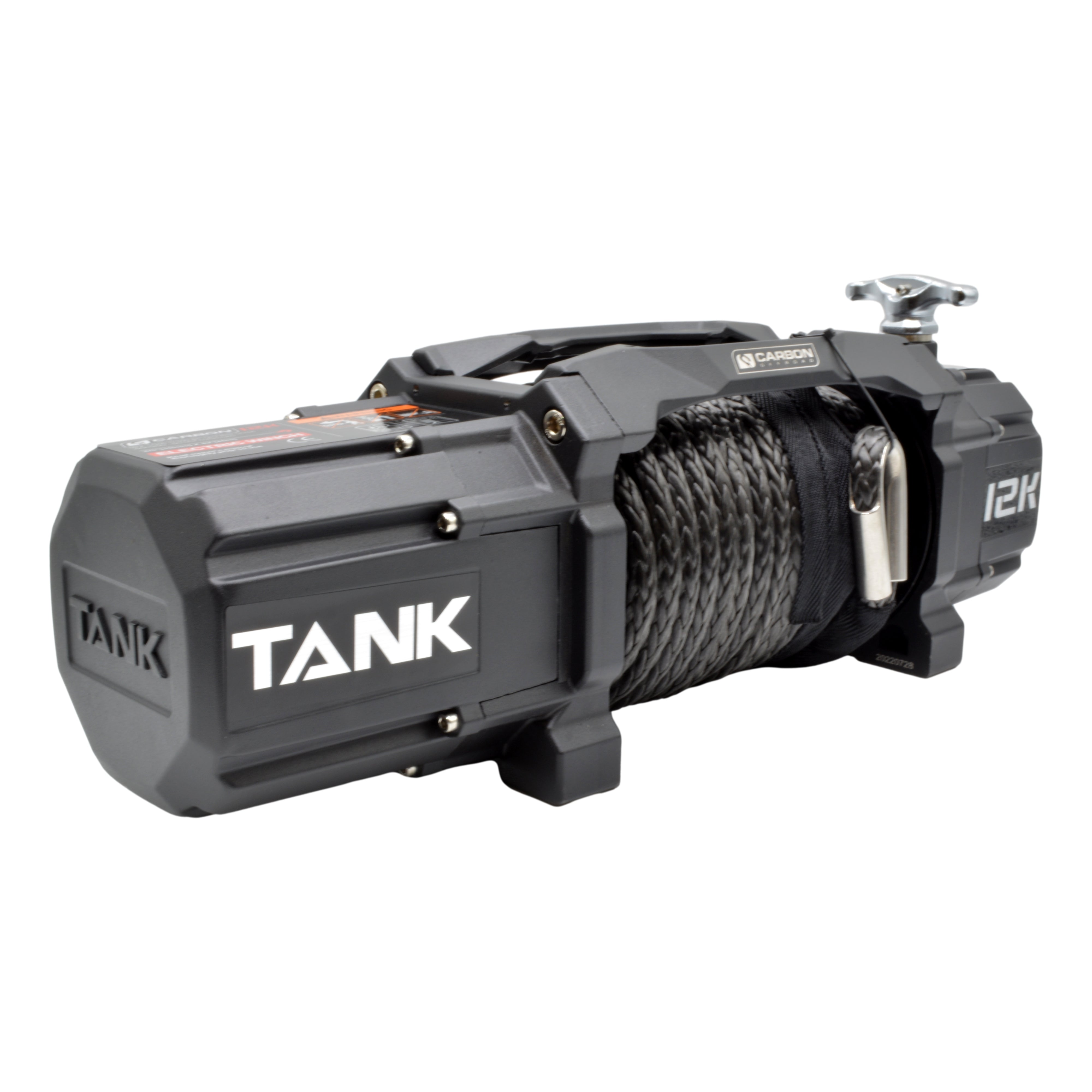 Carbon TANK - 12000lb Winch 12V No Hook | Carbon Offroad