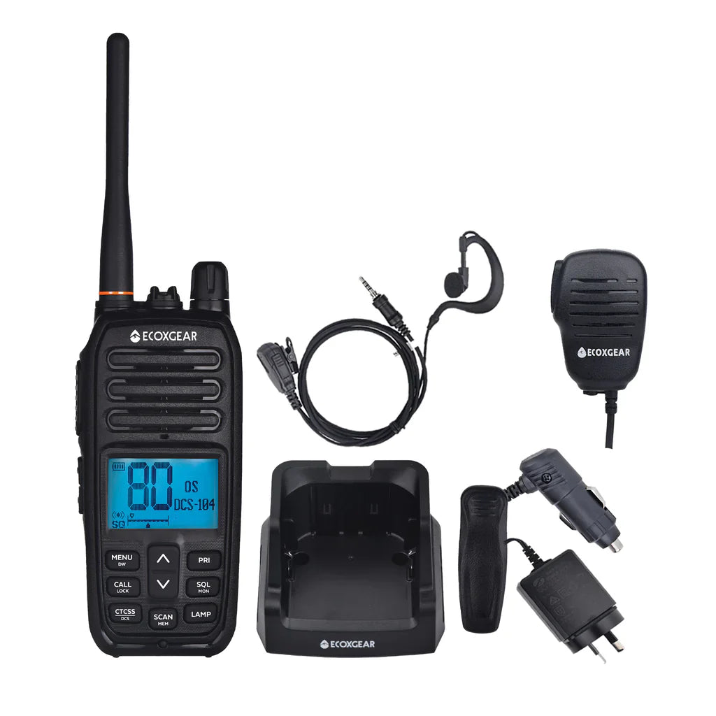 ECOXGEAR ECOXTALK 5.0W MAX Output Power EXG500 UHF CB Handheld Radio | EcoXGear