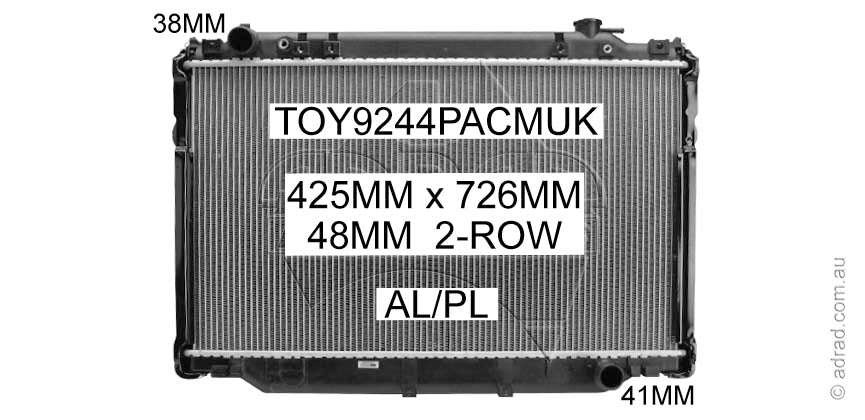 Adrad Alloy / Plastic Radiator for Toyota Landcruiser 80 Series Manual Diesel 90-98 HDJ80, HDJ81, HDJ82 + QIKAZZ Ultimate Fan | Adrad