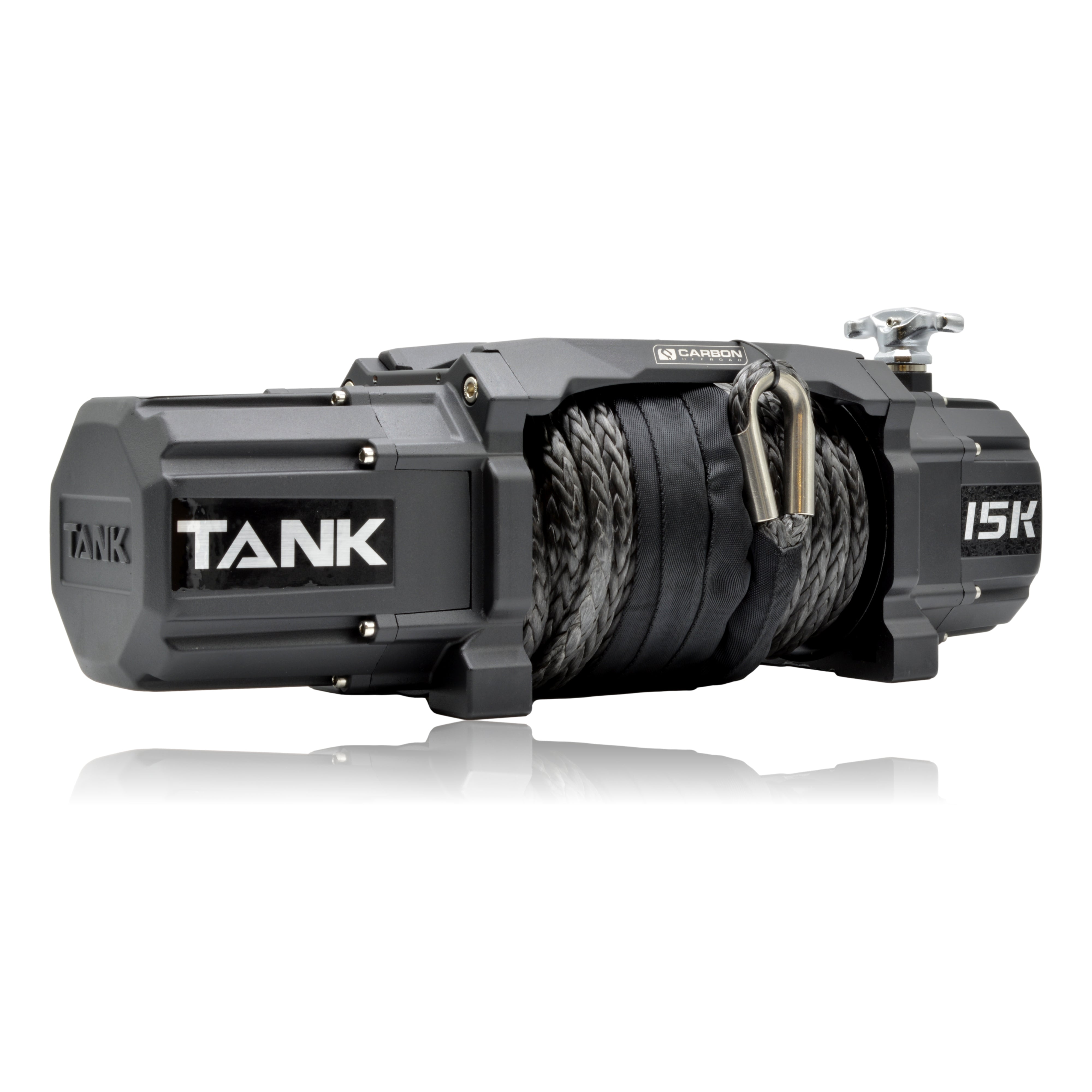 Carbon TANK - 15000lb Winch 12V - NO HOOK | Carbon Offroad