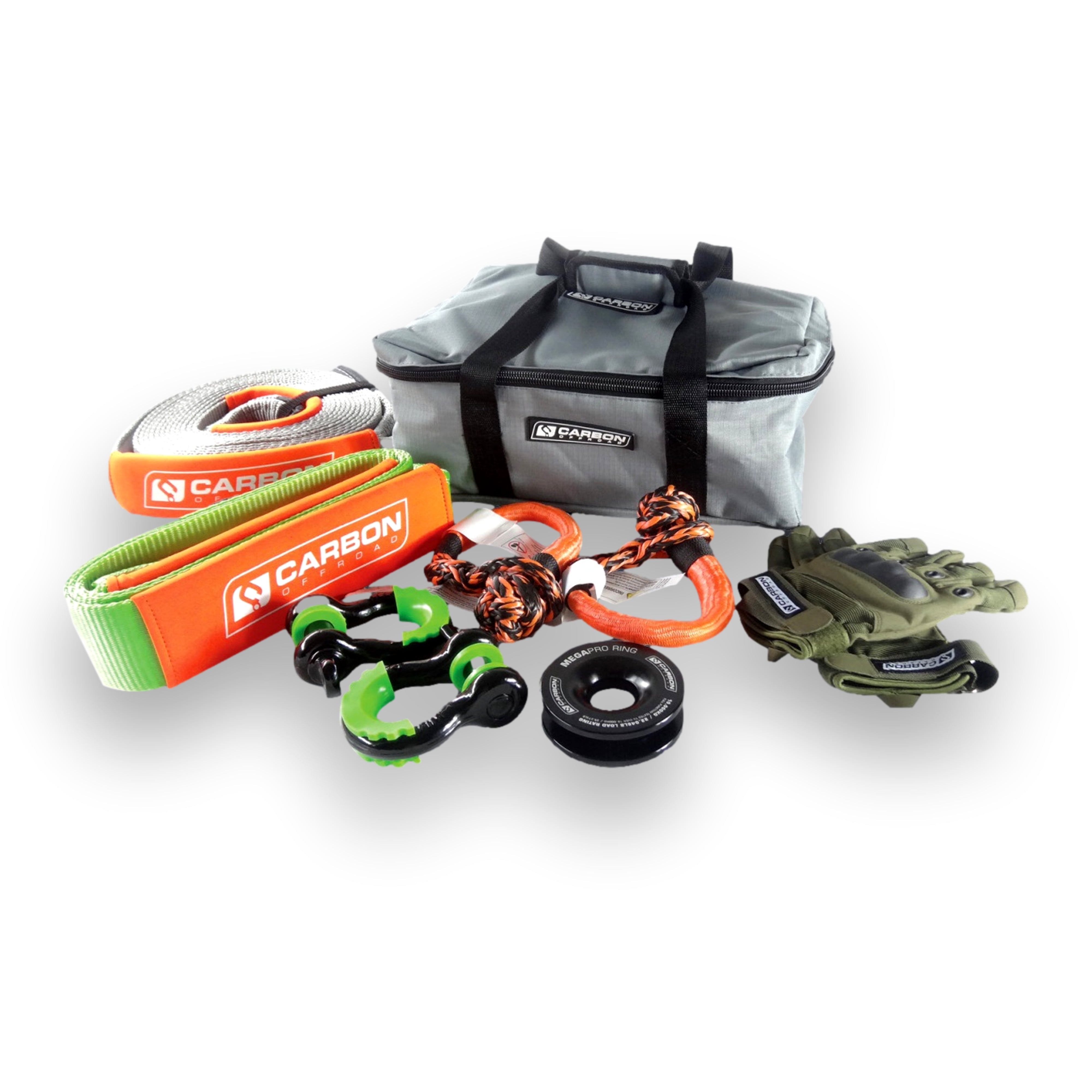 Carbon Offroad Essential Snatch and Winch 4x4 Recovery Kit | Carbon Offroad