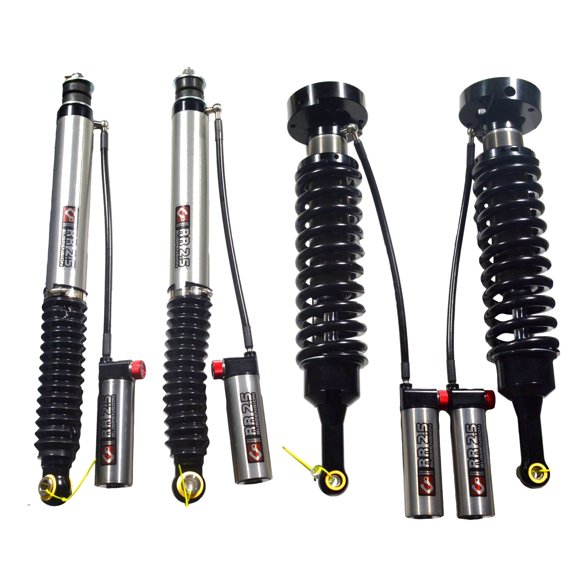 RR2.5 Fits Toyota 200 Series Landcruiser Premium Monotube Remote Reservoir Coilover Shocks and Rear shocks kit | Carbon Offroad