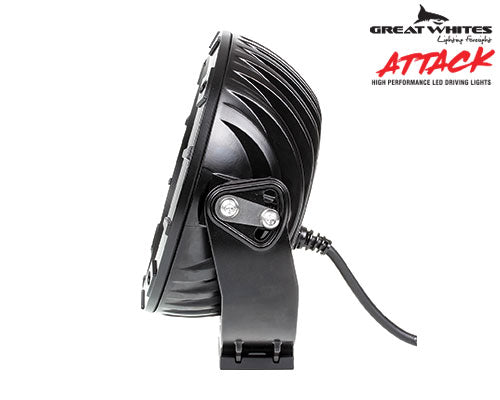 Great White Attack 220 Series Round LED Driving Light (Black) | Great White