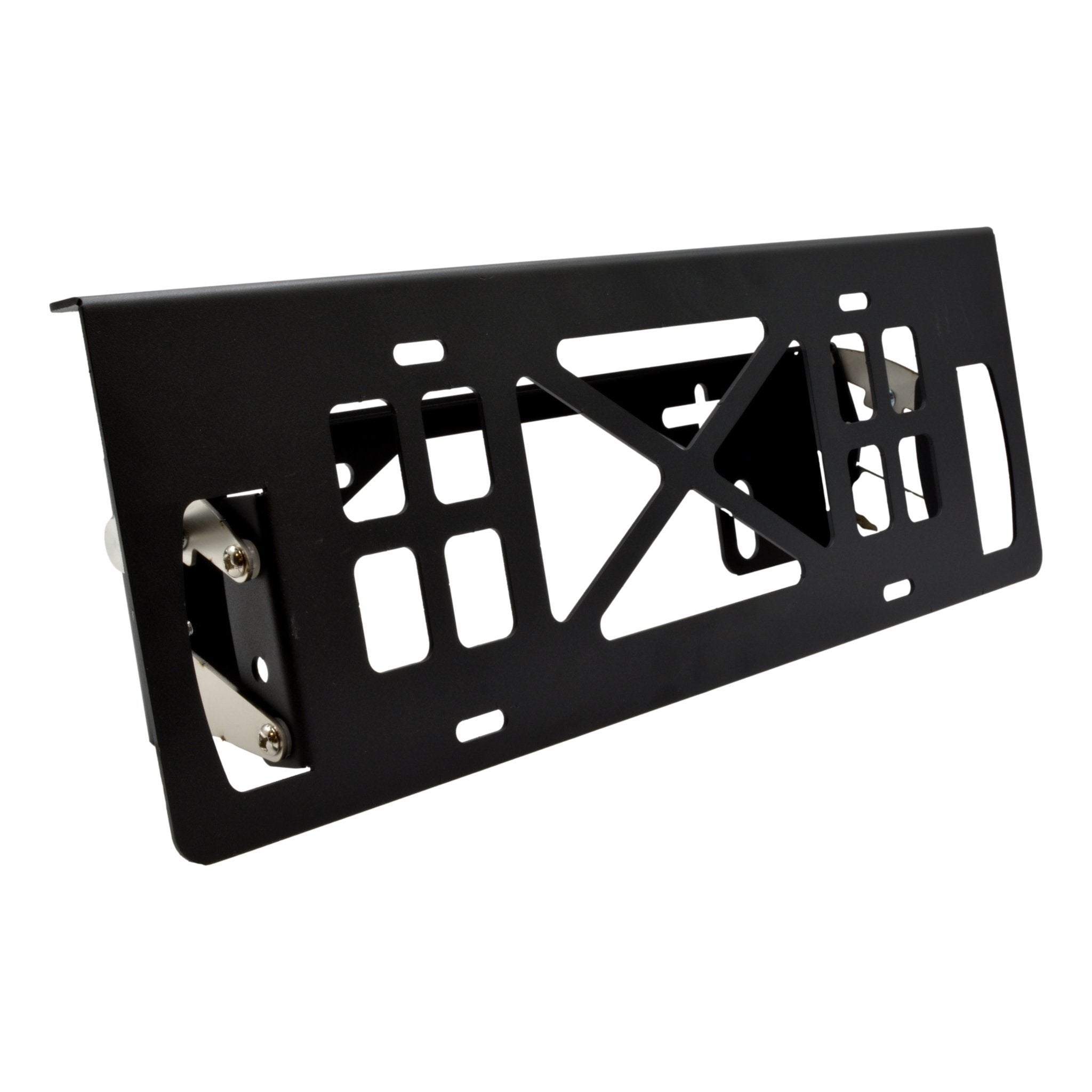 Carbon Offroad Stainless Steel Black Powdercoat Pull Up Number Plate Bracket | Carbon Offroad